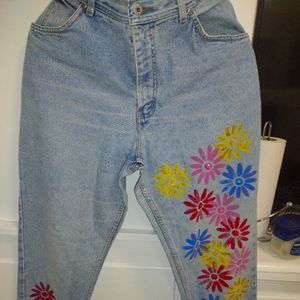 Hand Painted Denim Jeans